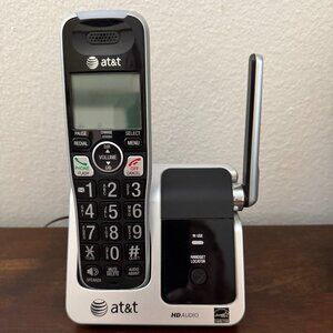 A&TT CRL81212 DECT 6.0 Phone With Caller ID Call Waiting  Cordless Handset Black